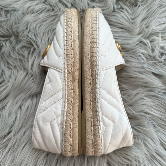 GUCCI Marmont Double G Logo Espadrilles Size 37.5 (7.5) - Picture 6 of 13